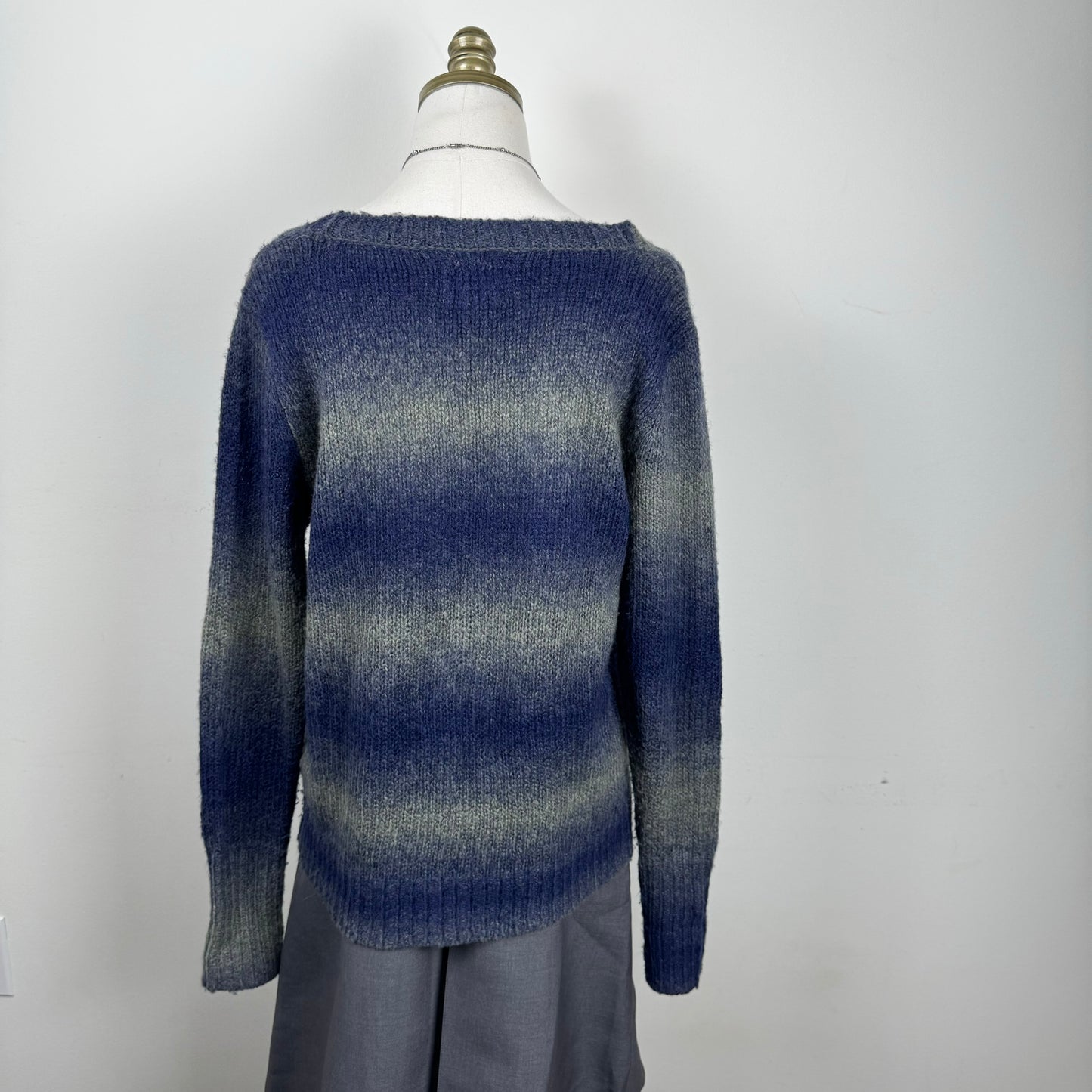 Soft Ombre Gradient Knit Button Up Cardigan