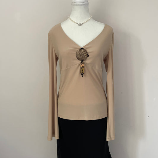 Vintage Boho Beaded Statement Top