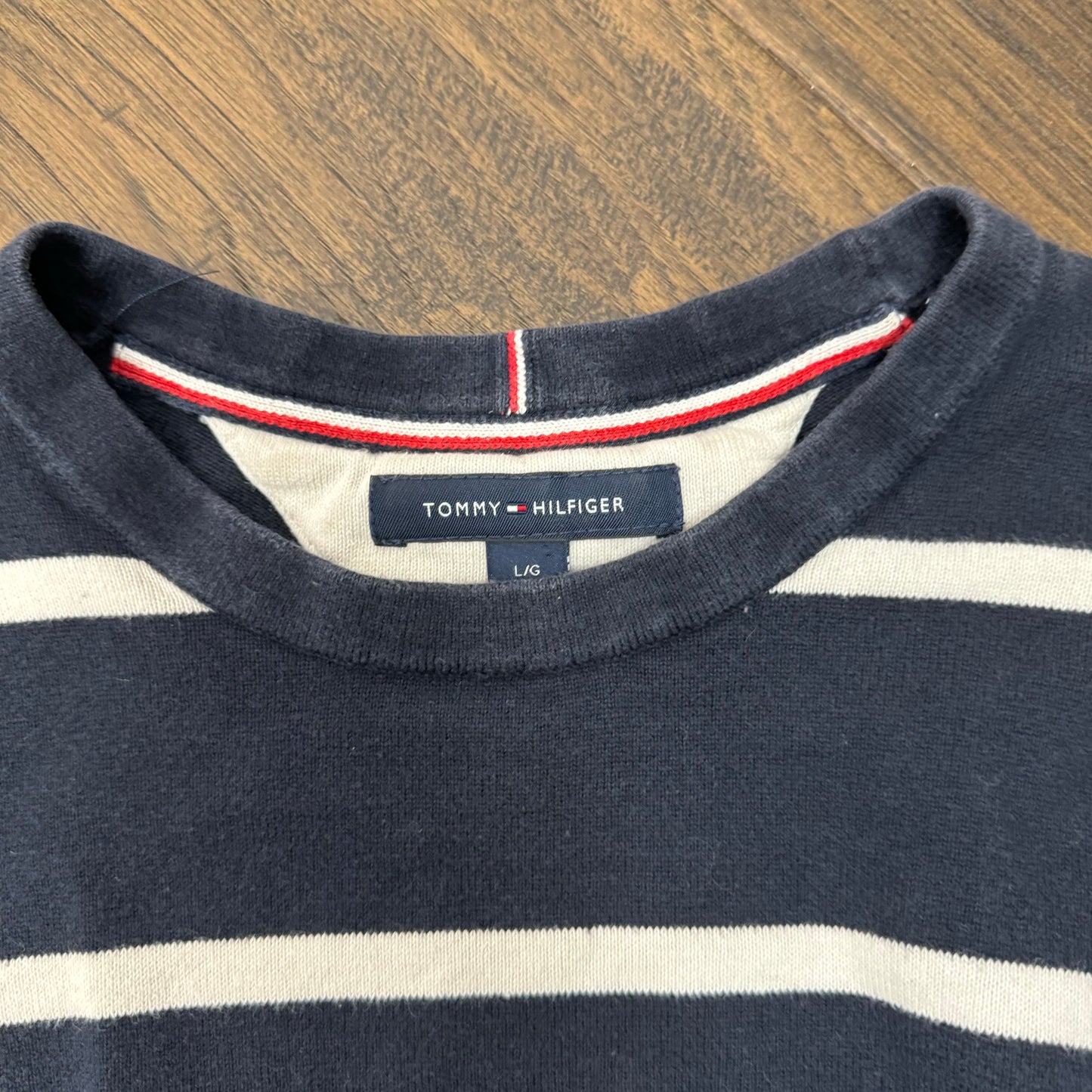 Tommy Striped Oversized Crewneck Sweater