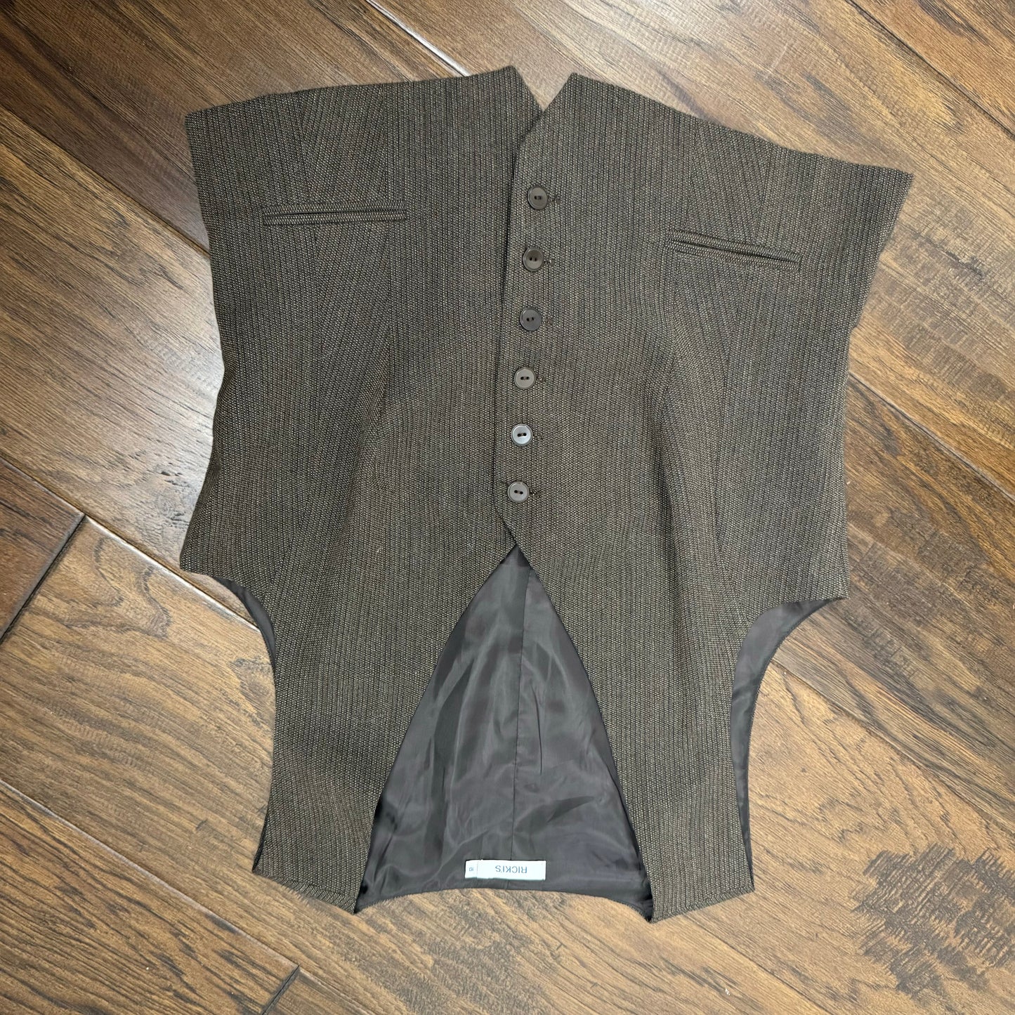 Vintage Brown Button Up Vest