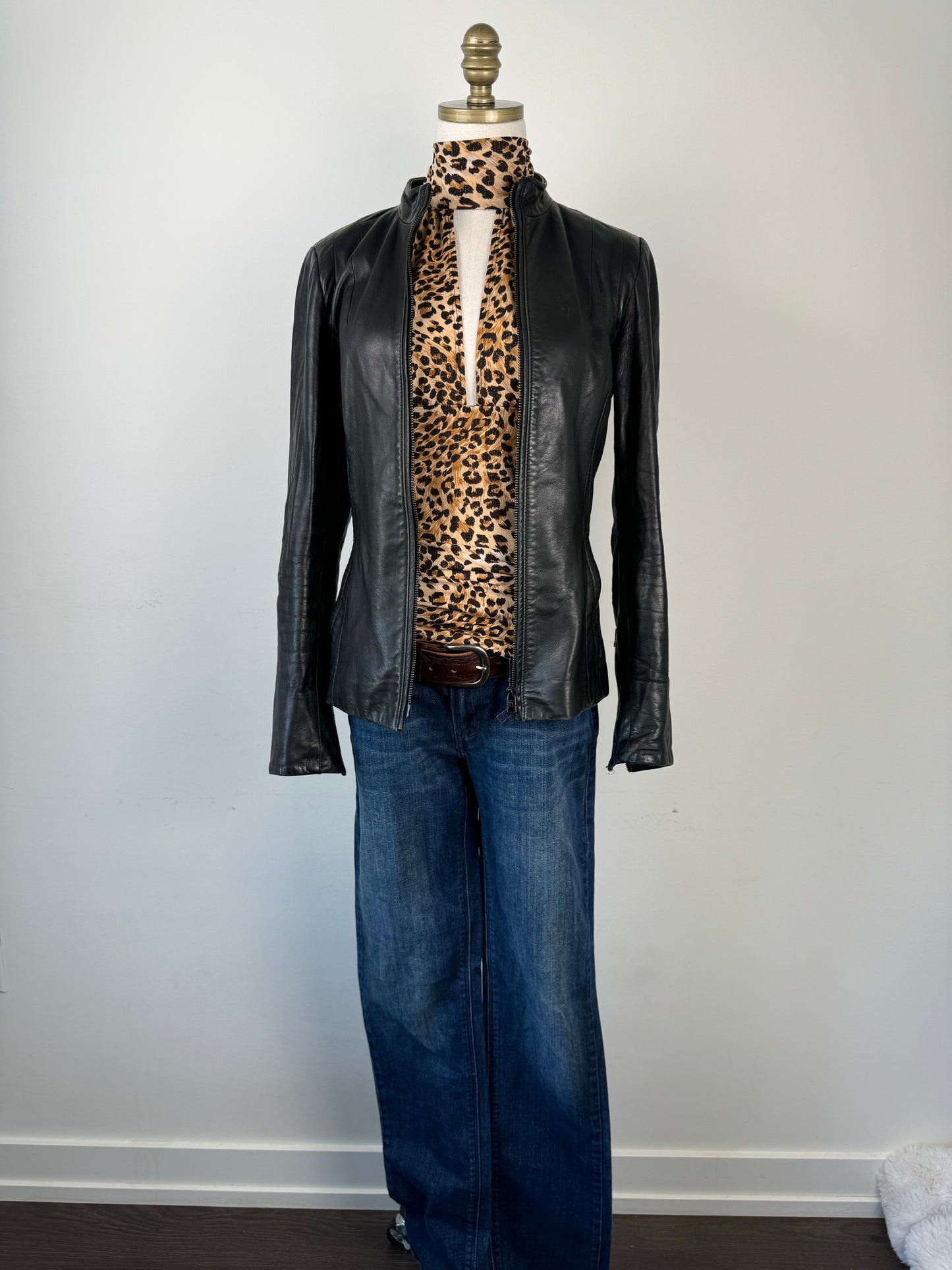 90s Leopard Print Halter Top