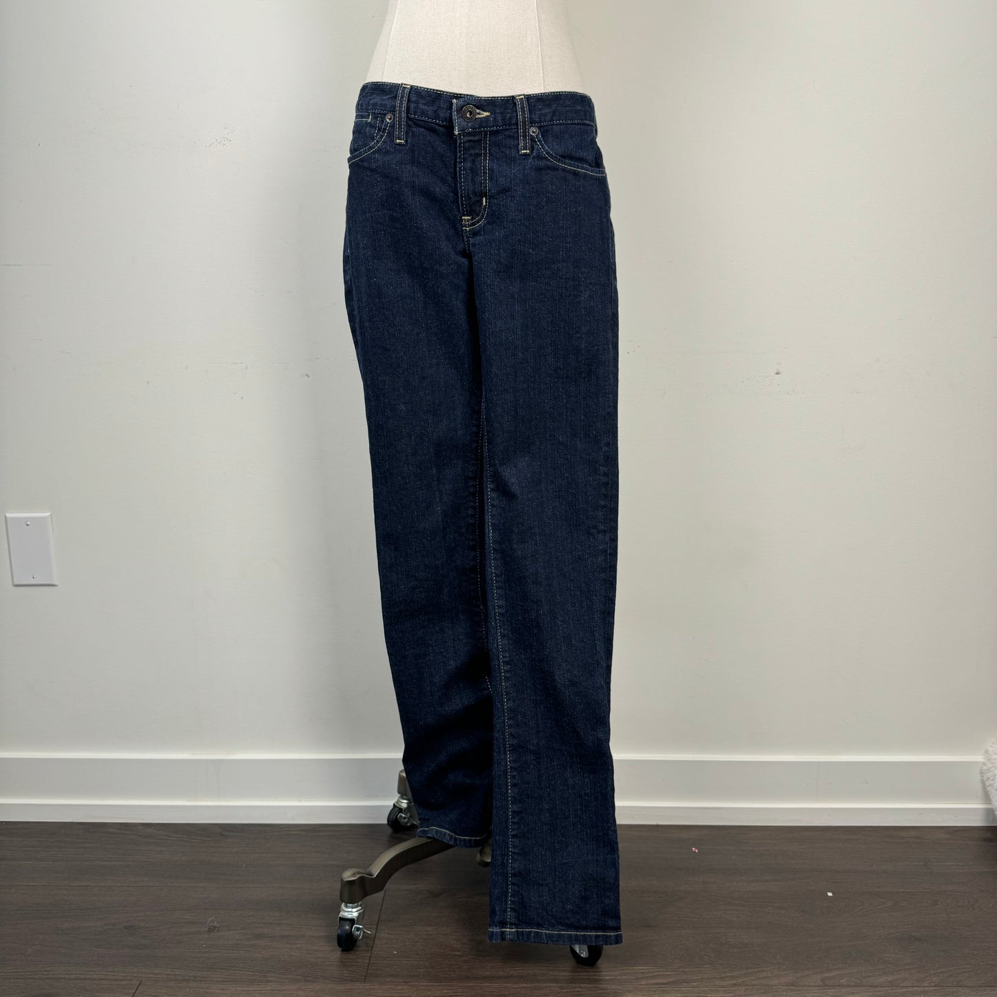 Guess Low Rise Dark Wash Straight Cut Jeans