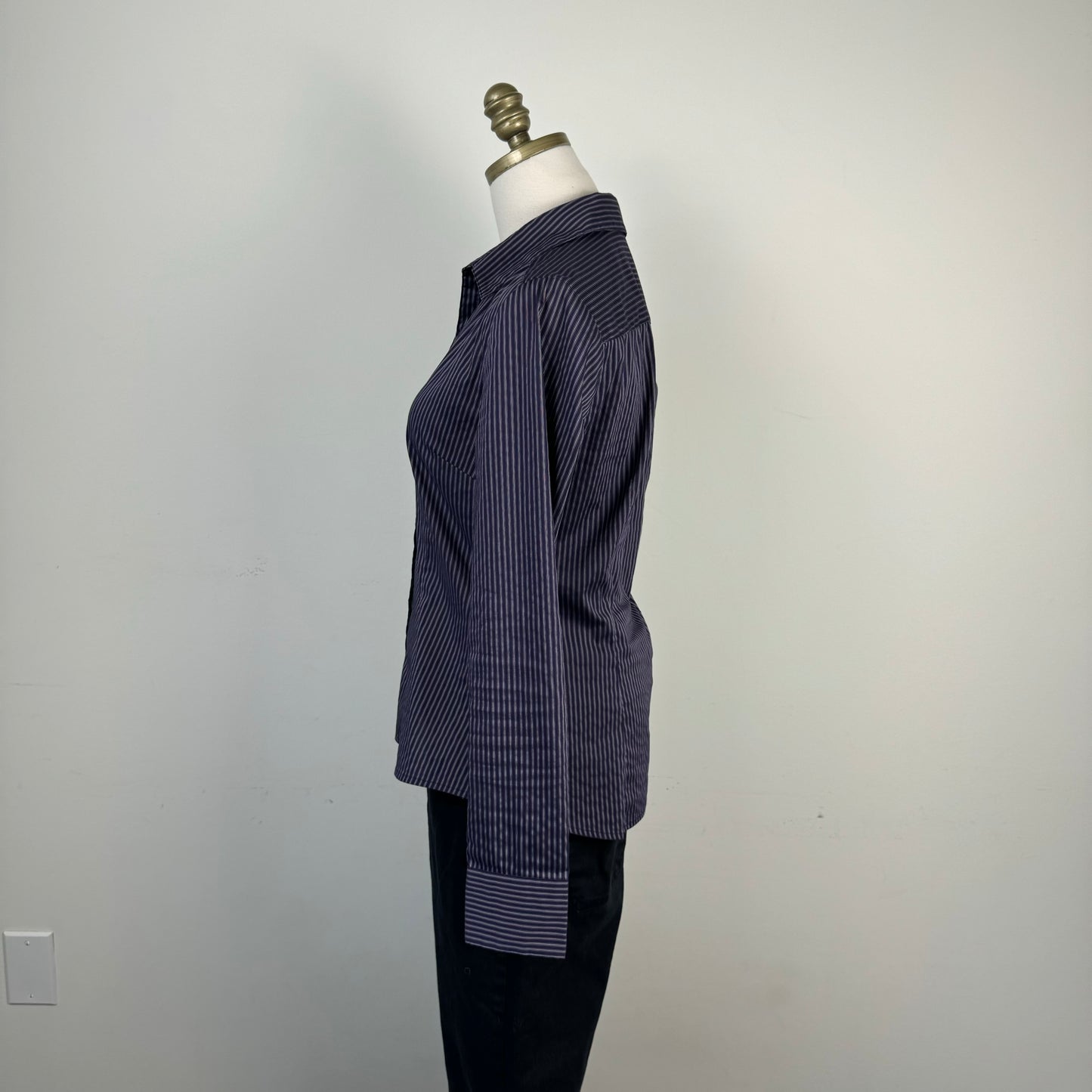 Purple Striped Button Up Shirt