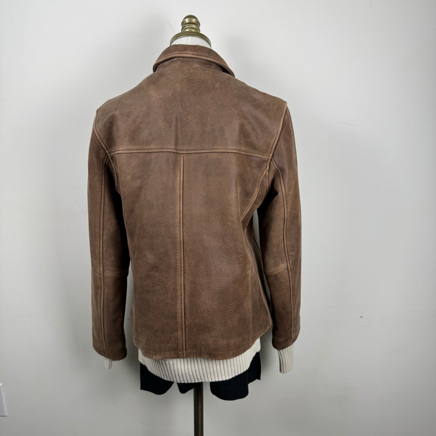 Vintage Genuine Suede Leather Zip Jacket