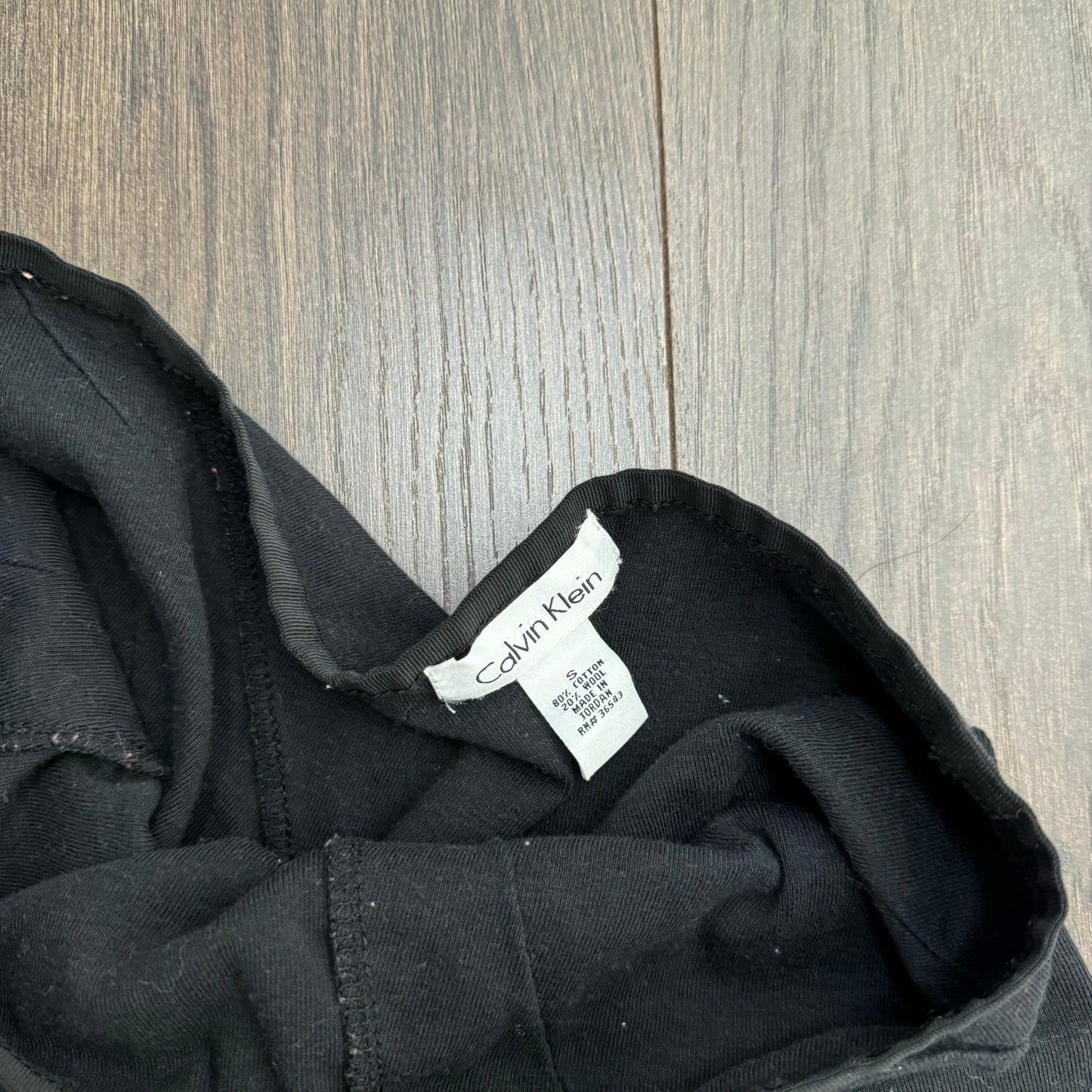 Black Wool Cotton Blend Ruffled Mid Skirt