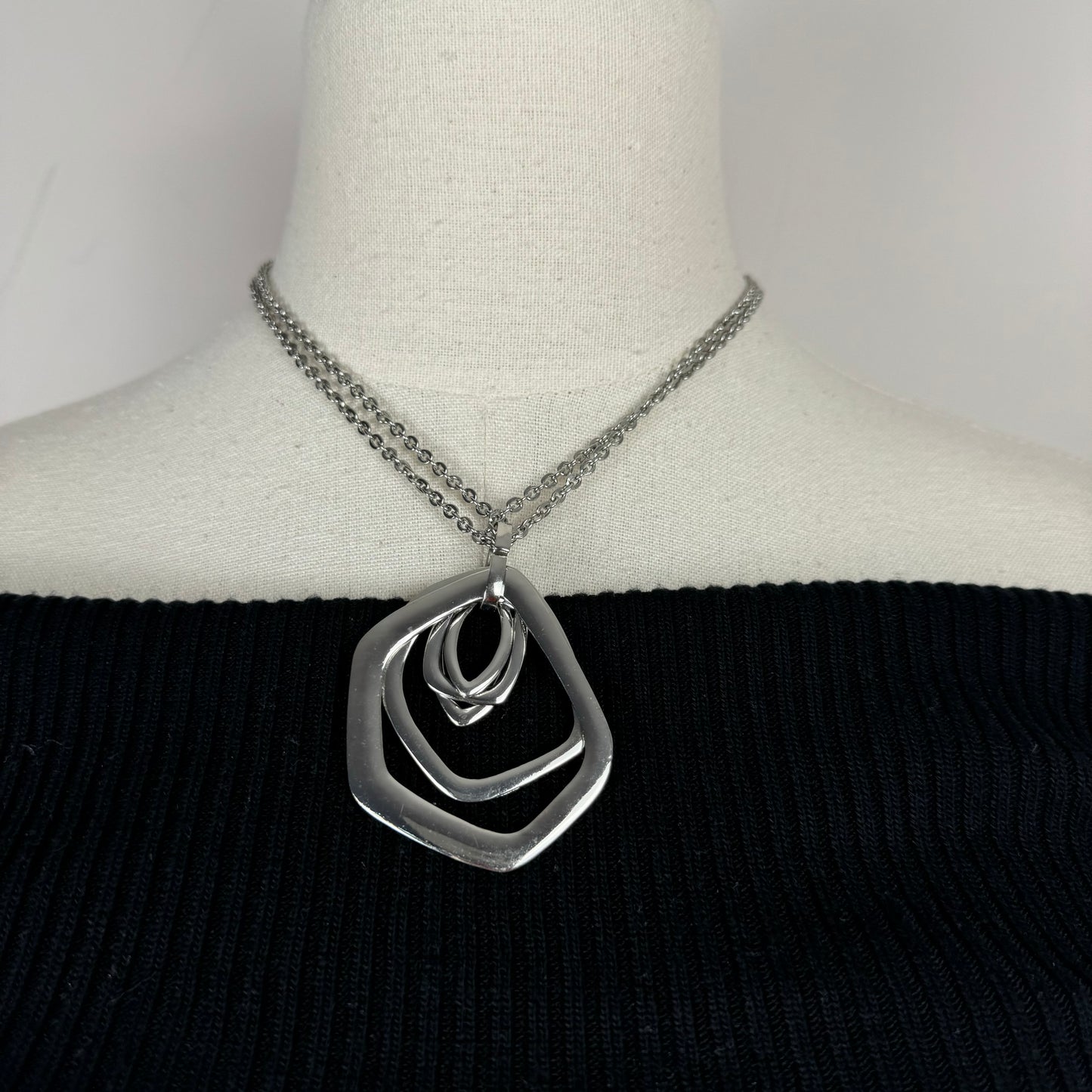 Silver Double Chain Subversive Necklace