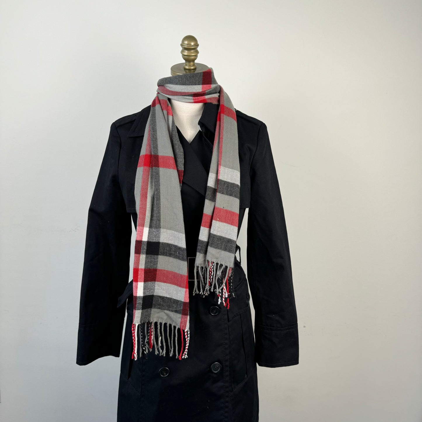 Plaid Knit Scarf