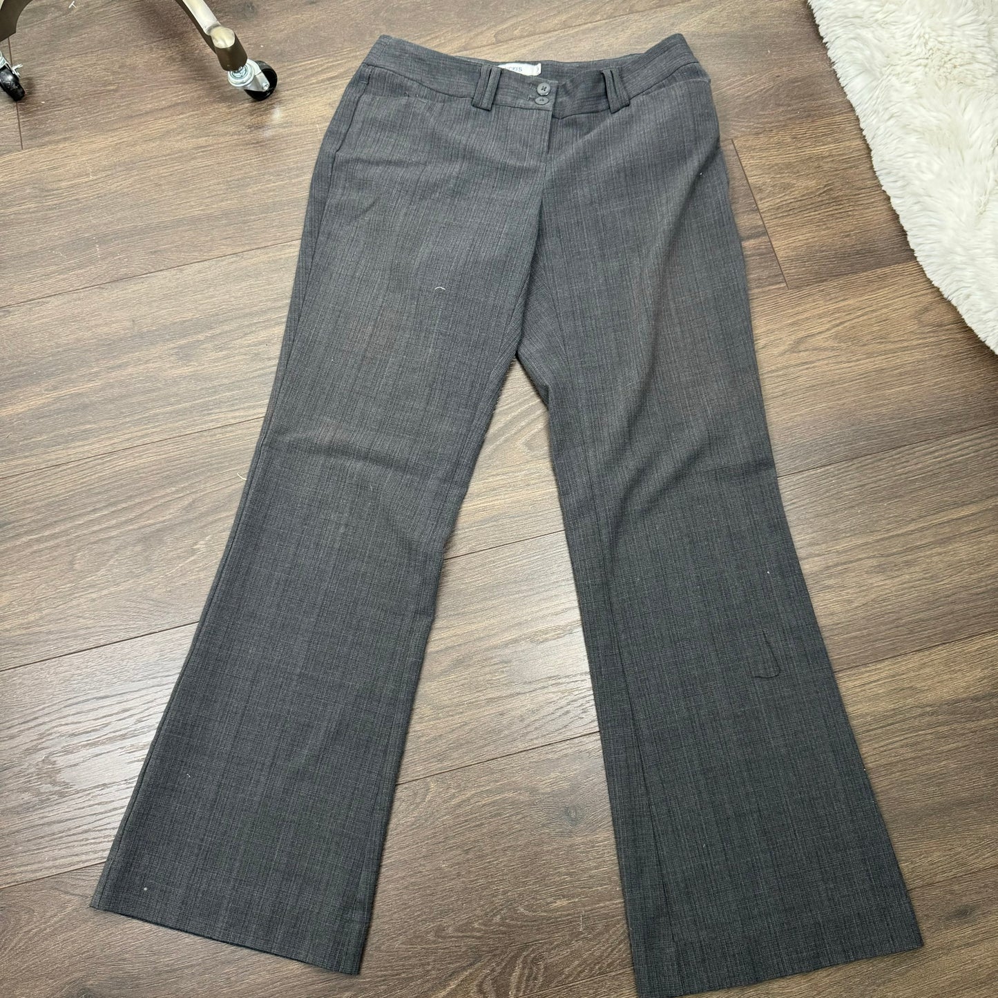 Grey Office Siren Low Rise Flared Trousers