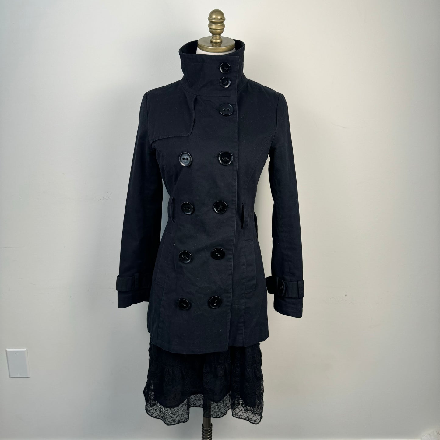 Funnel Neck Trench Coat