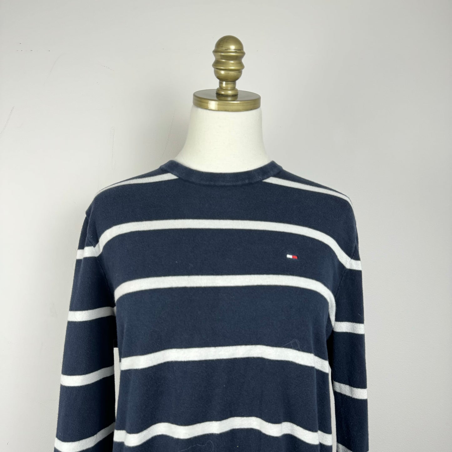 Tommy Striped Oversized Crewneck Sweater