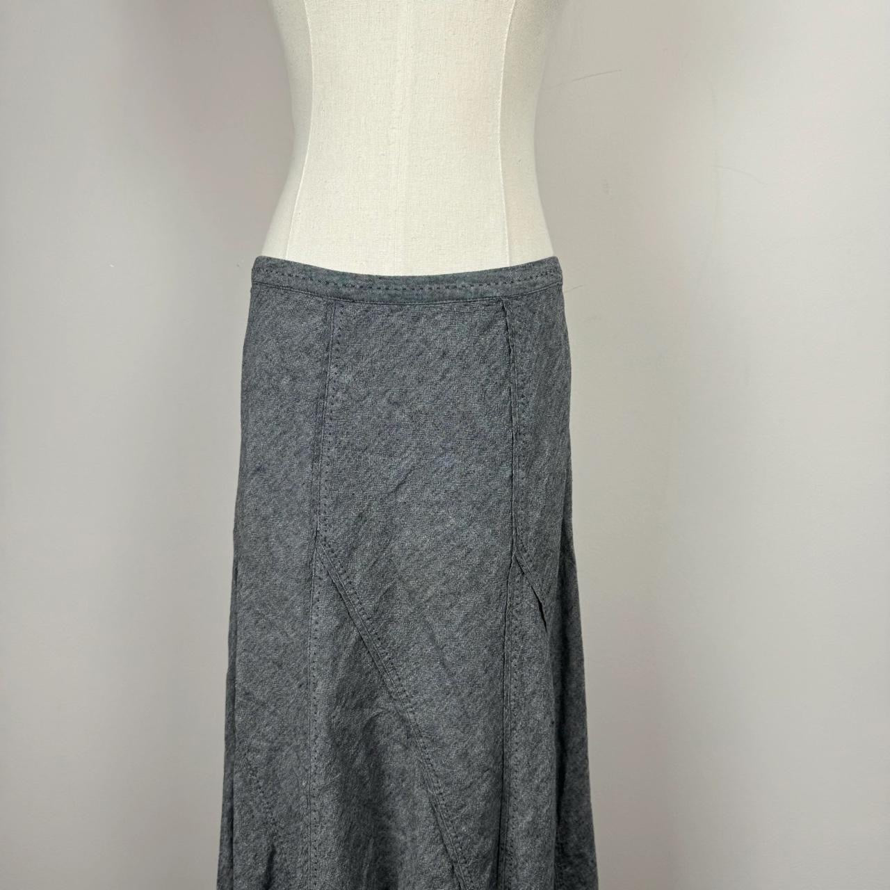 Grey Flared Maxi Skirt