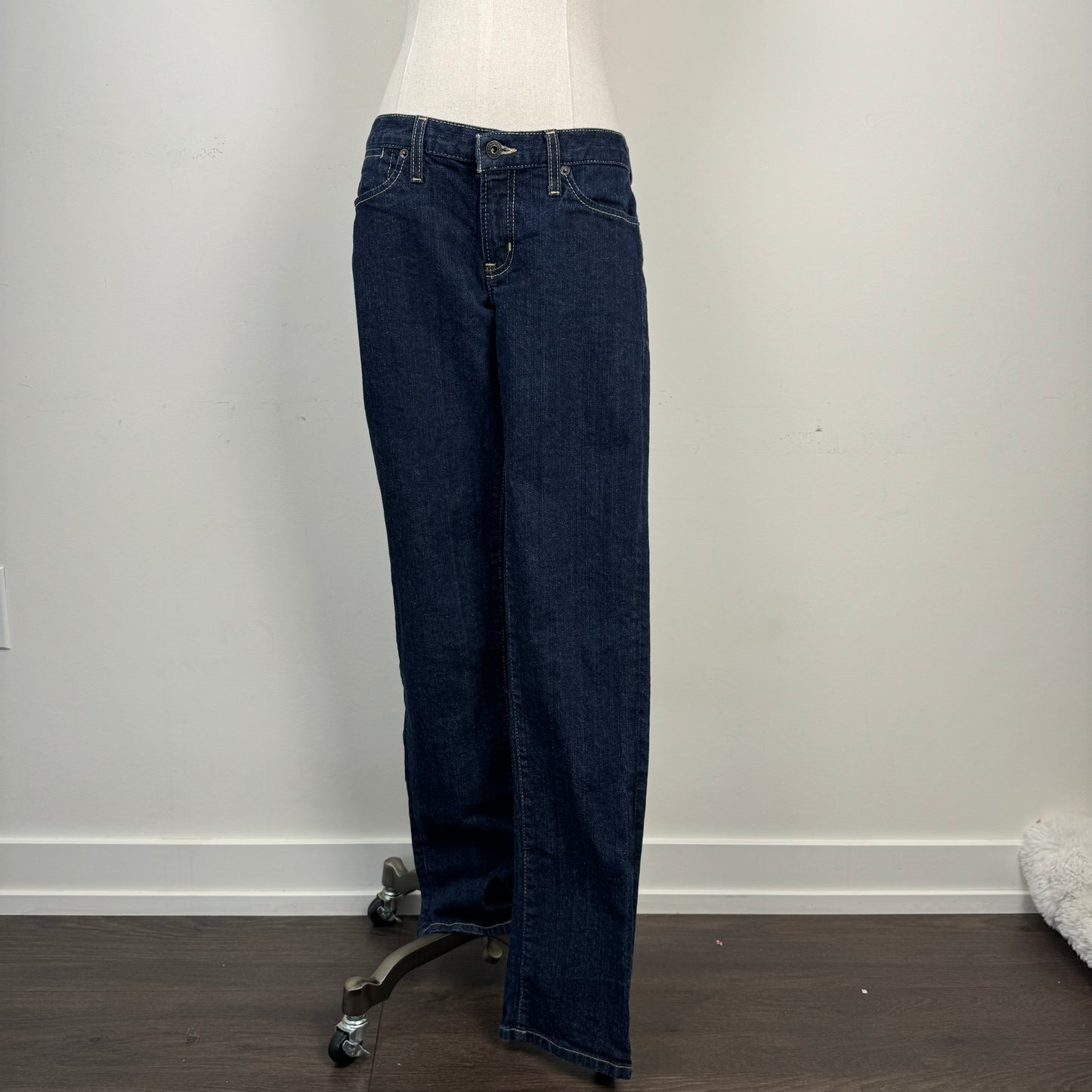 Guess Low Rise Dark Wash Straight Cut Jeans