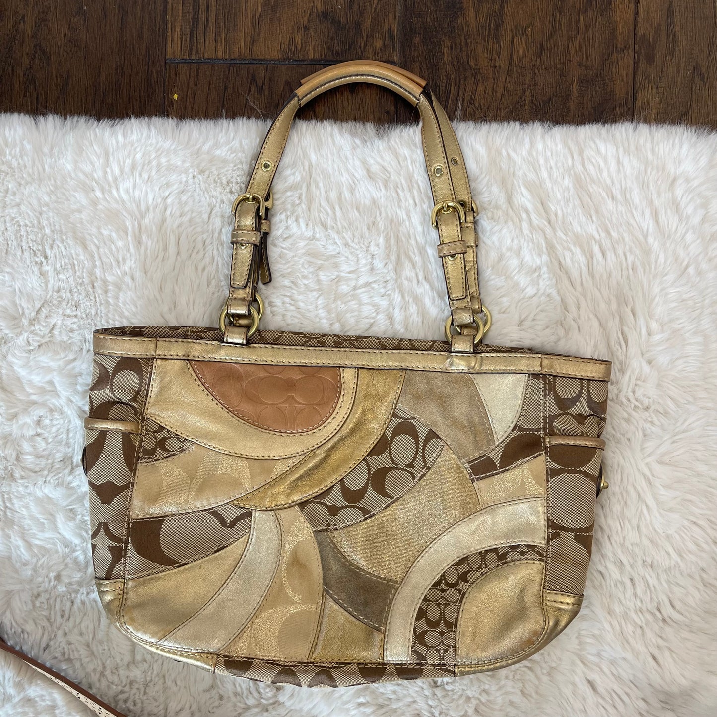 Vintage Coach Patchwork Shoulder Bag