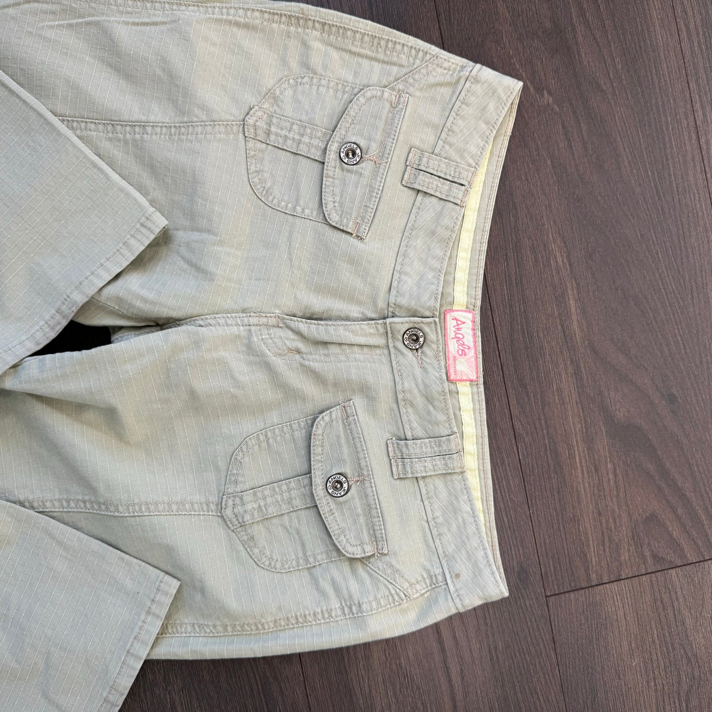 Low Rise Y2K Flared Cargo Trousers