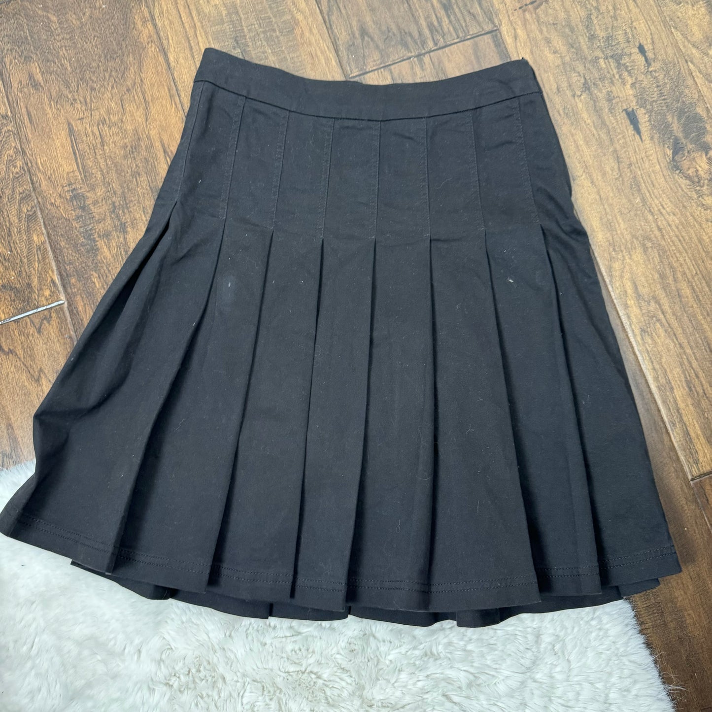 Vintage Tommy Black Pleated Midi Skirt