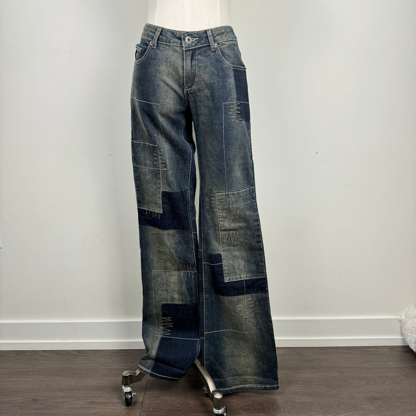 Bongo Low Rise Patchwork Jeans