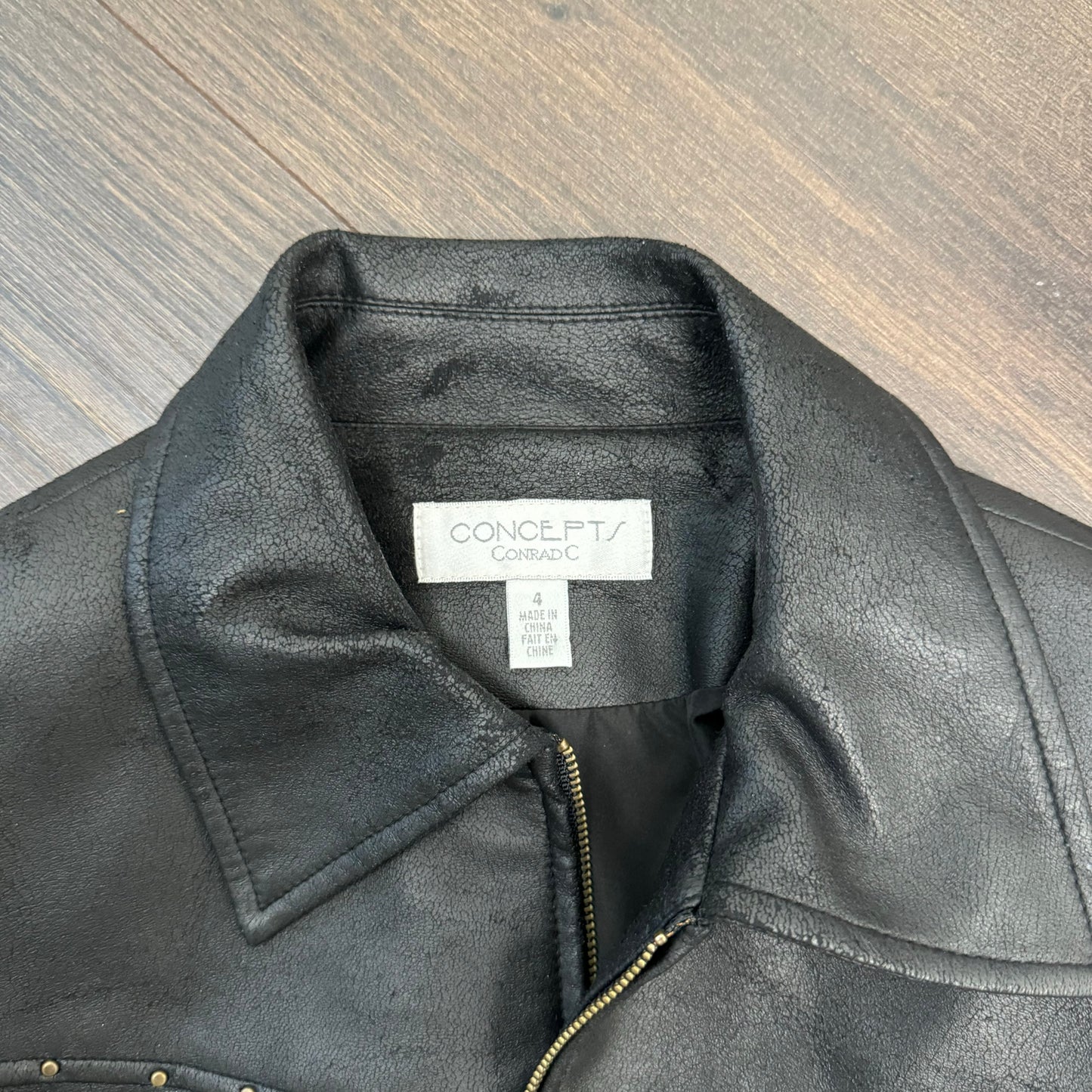 Black Studded Leather Jacket