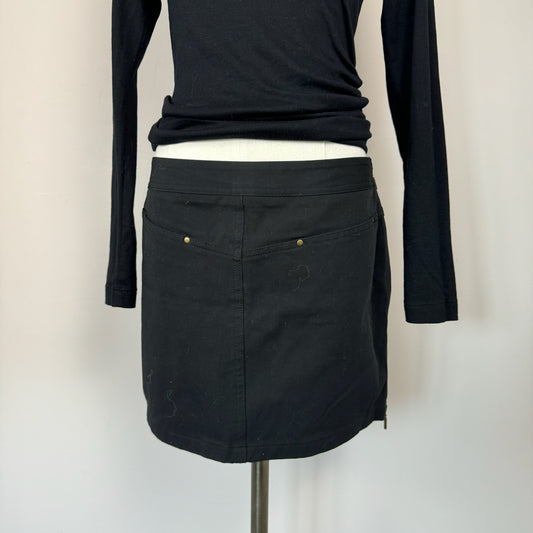 Black Gold Studded Mini Skirt