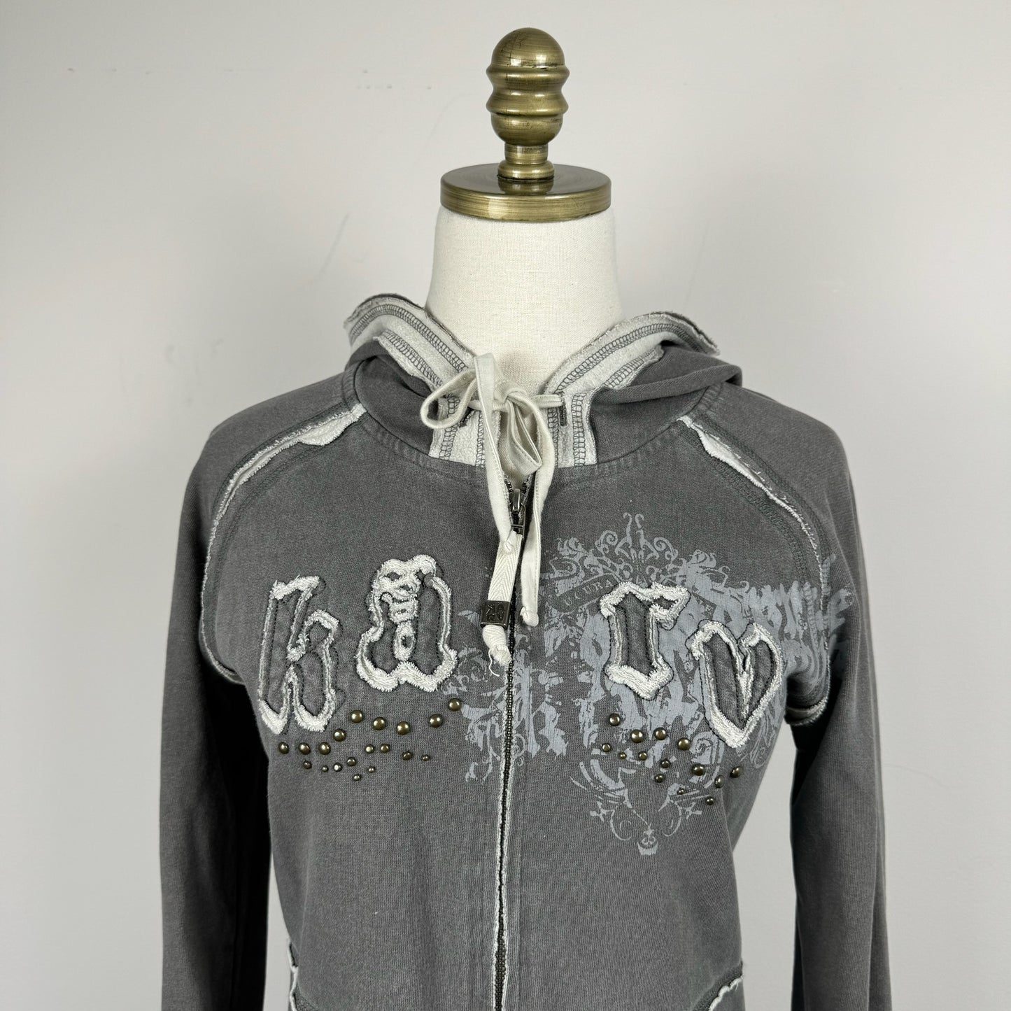 Y2K Grunge Zip Up Sweater