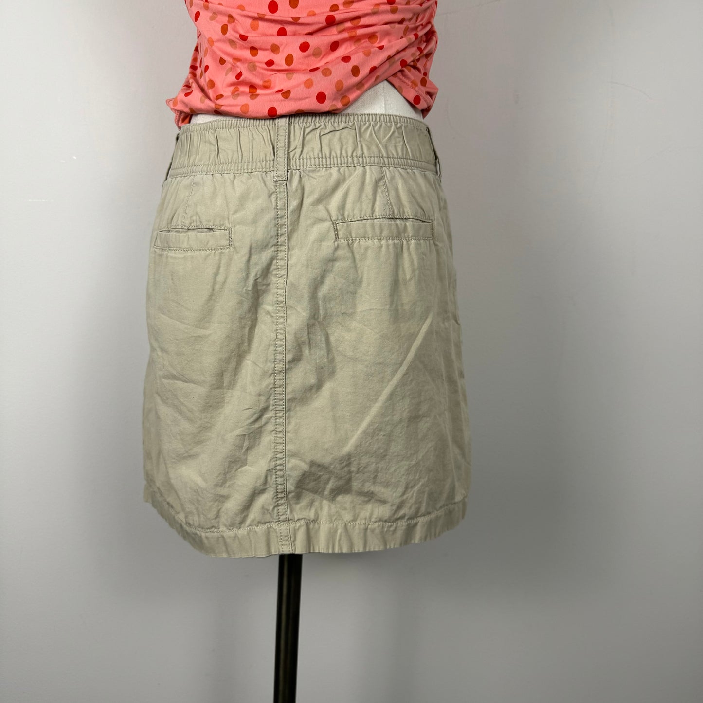 Y2K Beige Cargo Mini Skirt