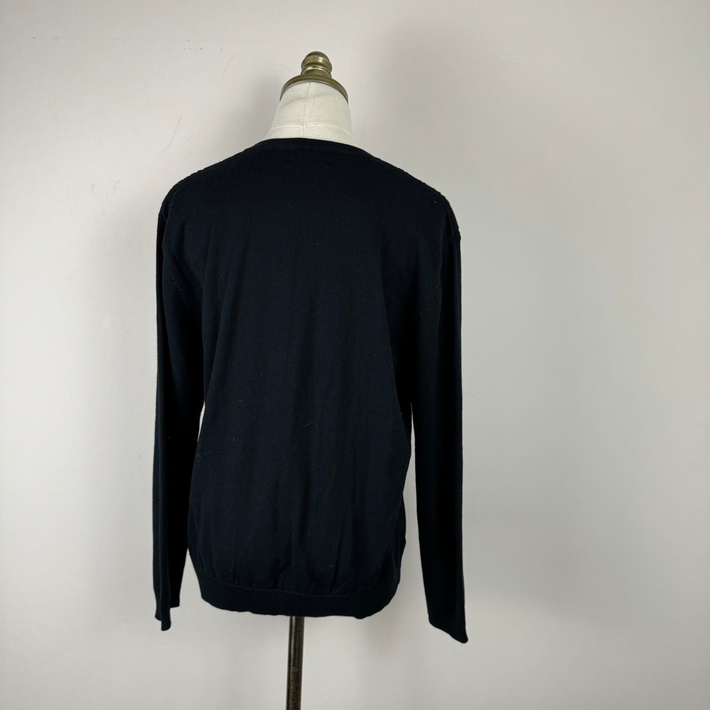 Vintage Black Button Up Knit Cardigan