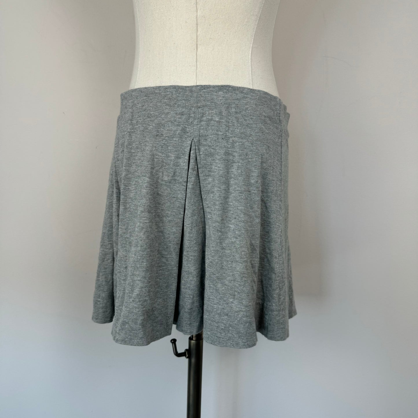 Light Grey Pleated Mini Skirt