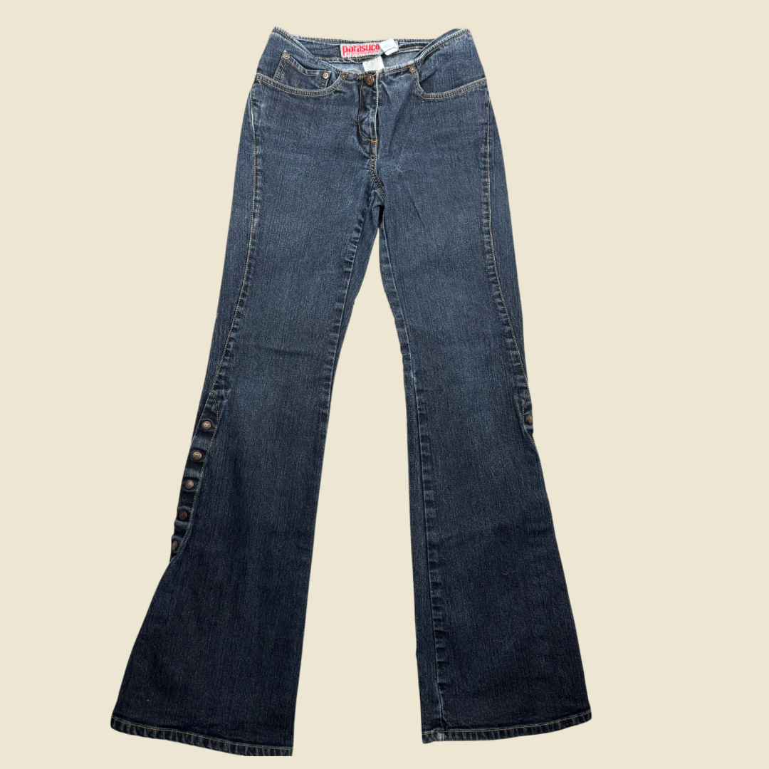 Vintage Parasuco Low Rise Bootcut Studded Jeans