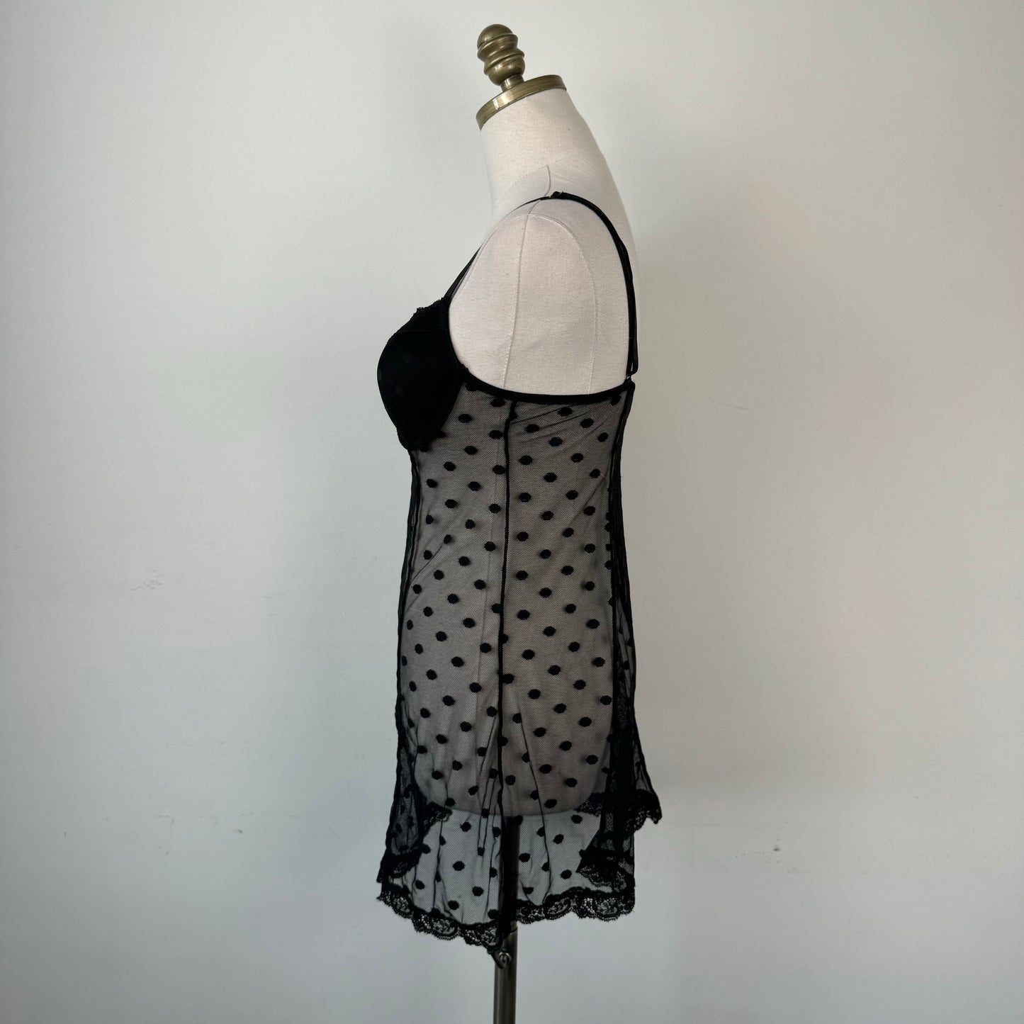 Rampage Black Mesh Babydoll Top
