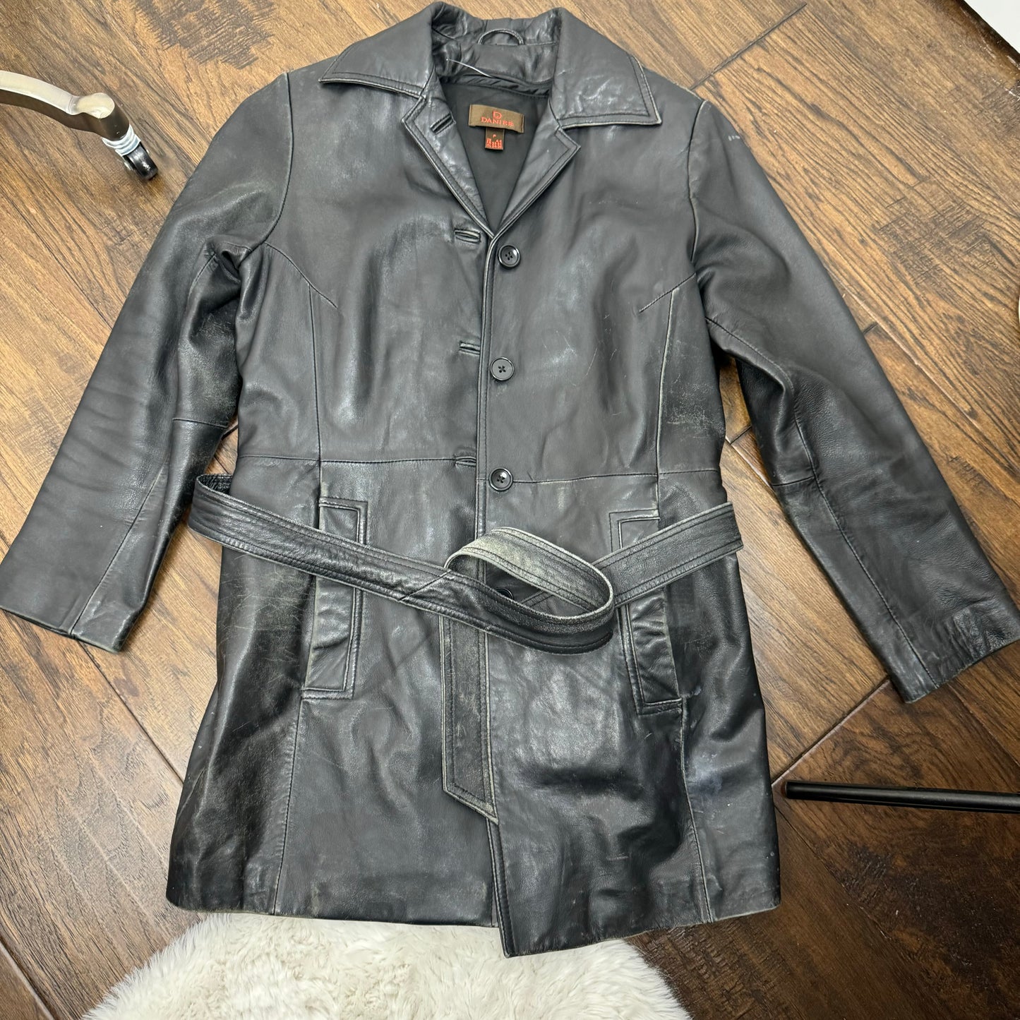 Vintage Danier Long Leather Jacket