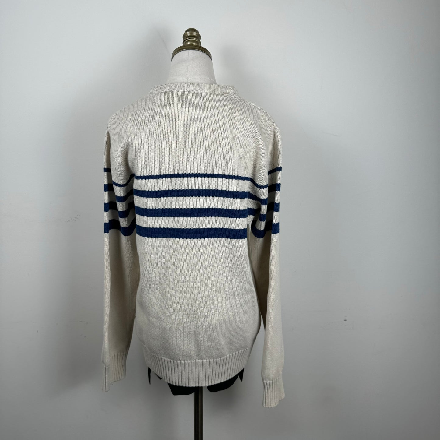 Cream Oversized Retro Sweater