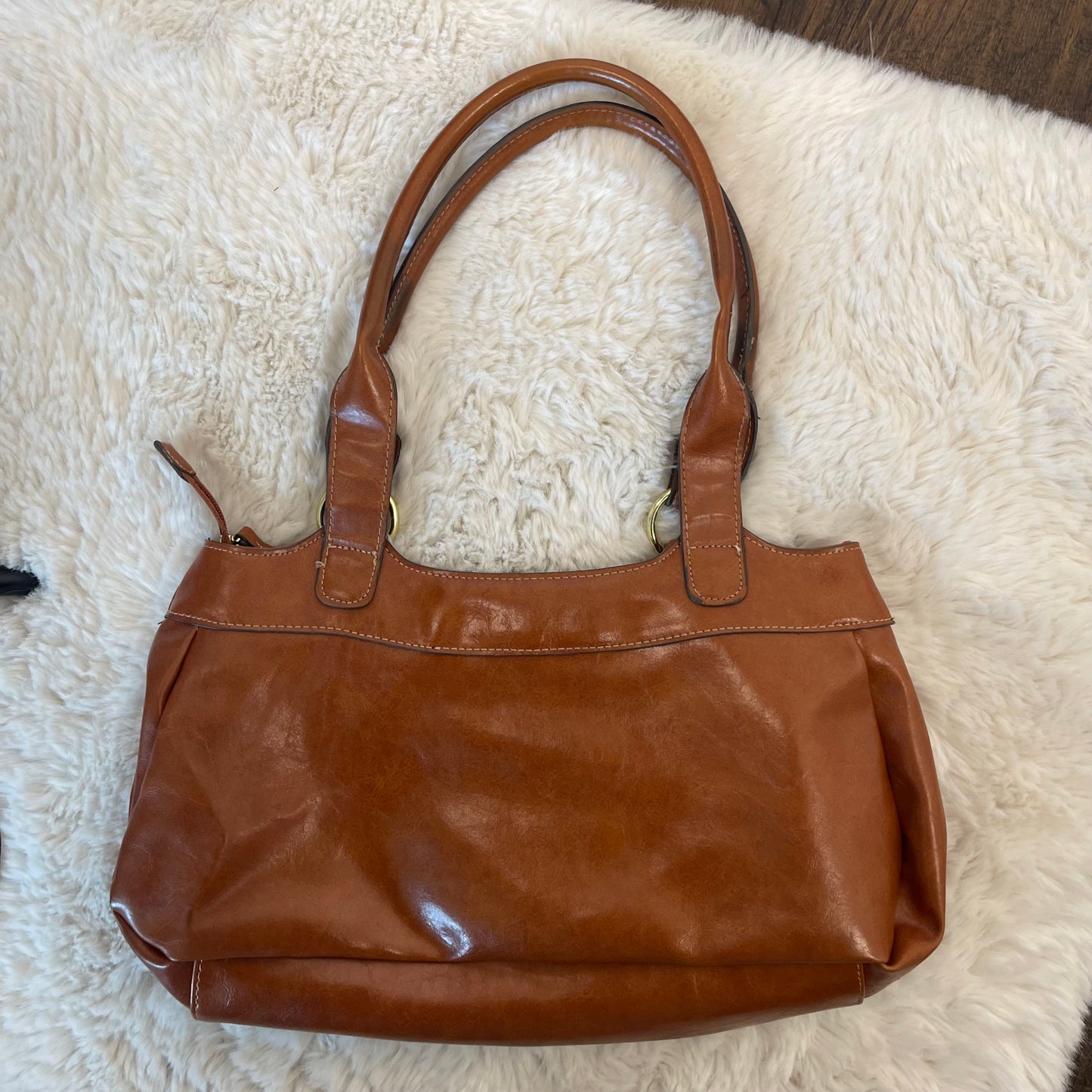 Vintage Tan Leather Shoulder Bag