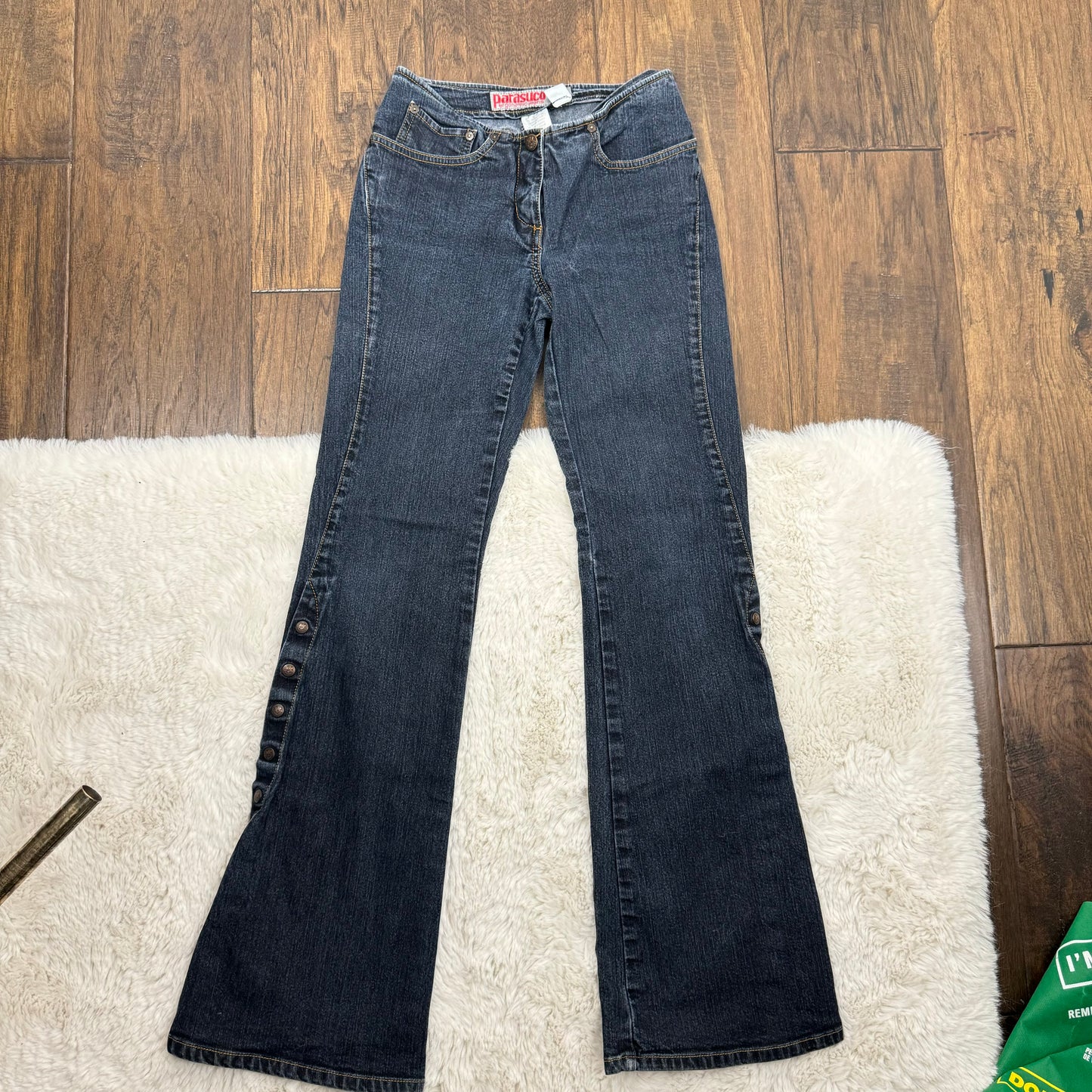 Vintage Parasuco Low Rise Bootcut Studded Jeans