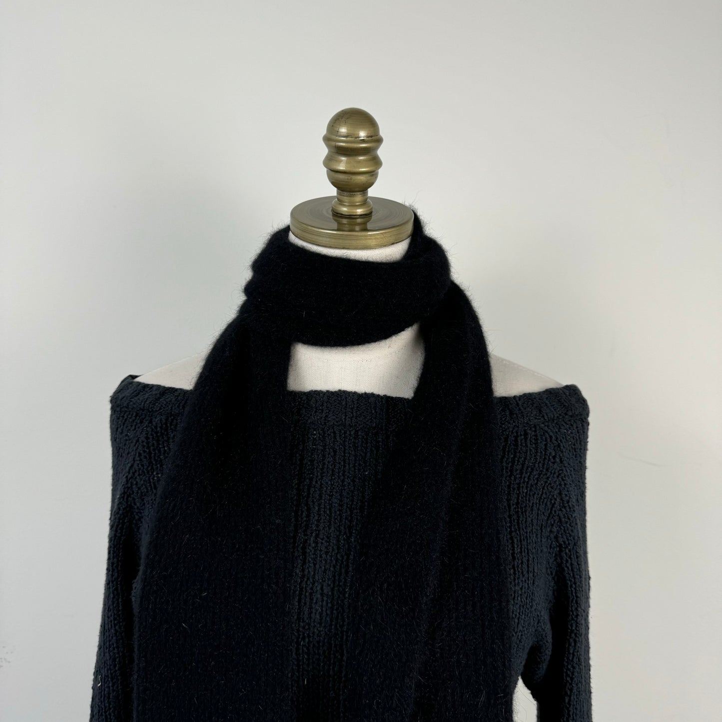 Black Knit Scarf