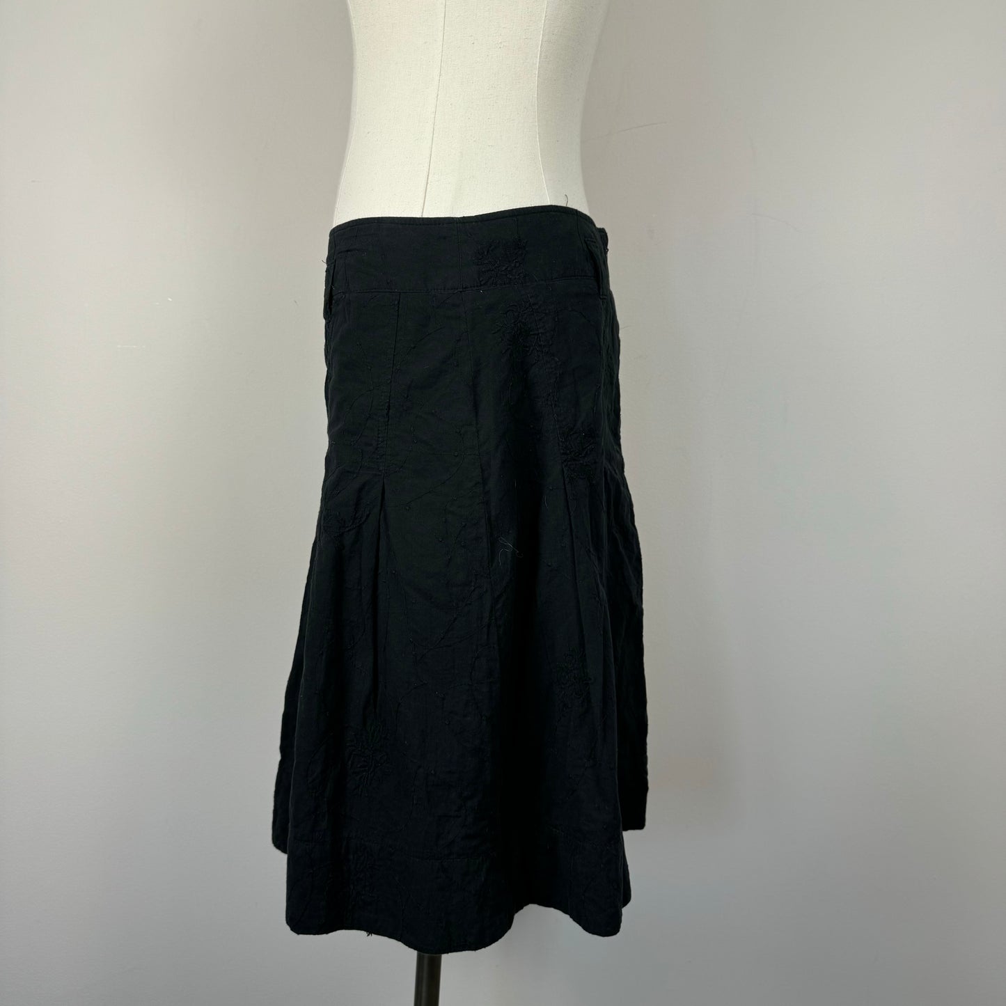 Vintage Black Midi Skirt