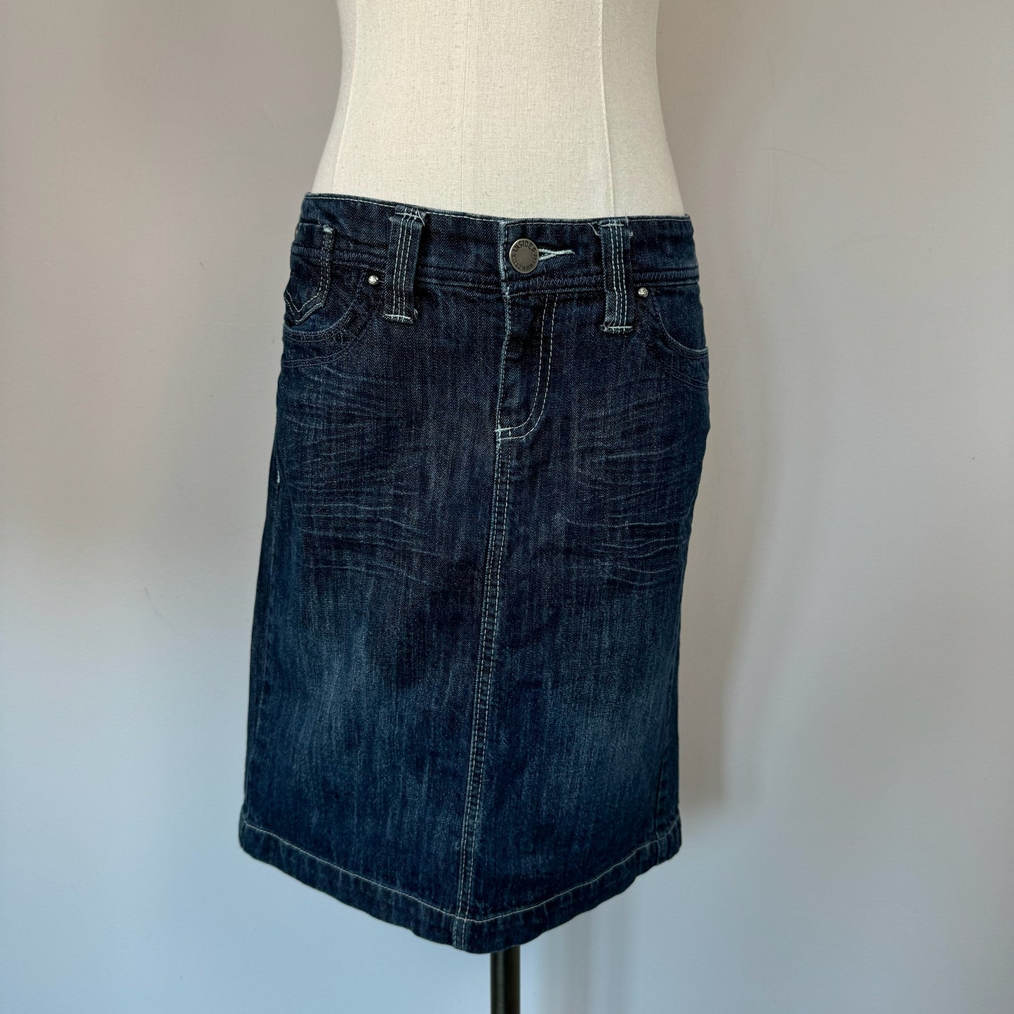 Vintage Denim Midi Skirt