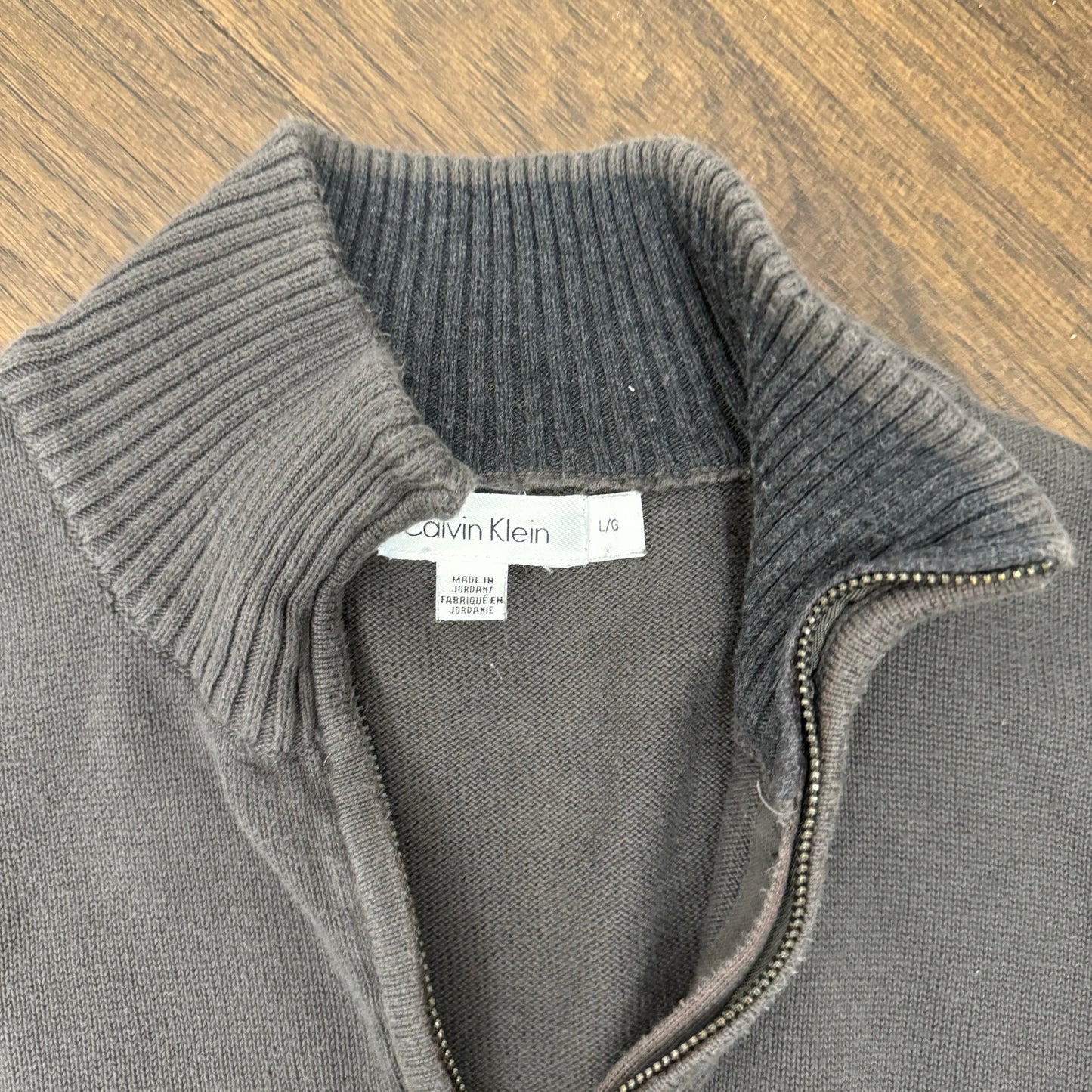 Calvin Klein Grey Quarter Zip Sweater