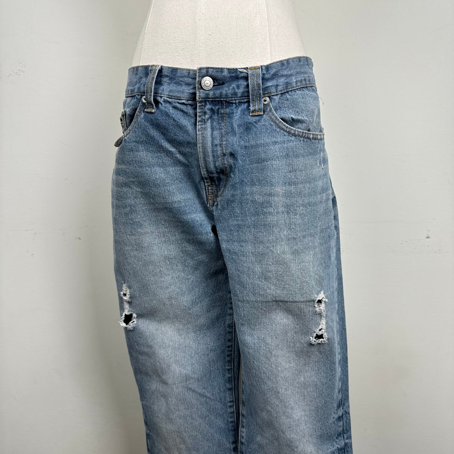 U.S. Polo Light Wash Distressed Straight Cut Jeans