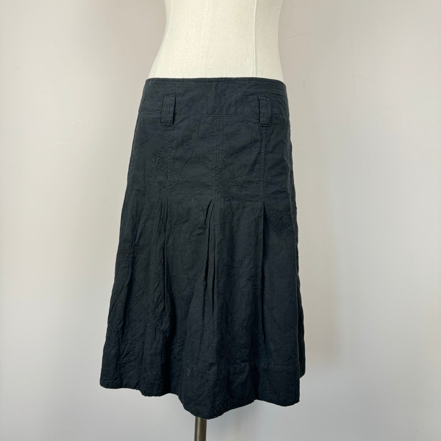 Vintage Black Midi Skirt