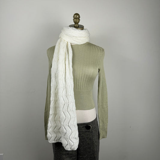 Cream Chunky Knit Scarf