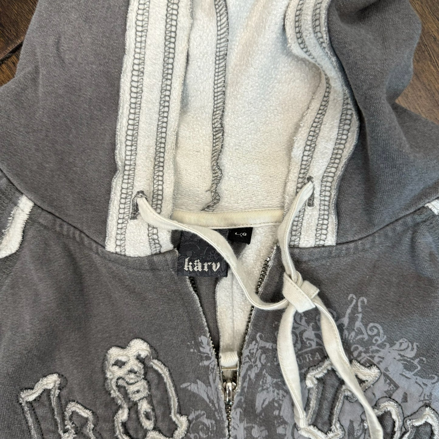 Y2K Grunge Zip Up Sweater
