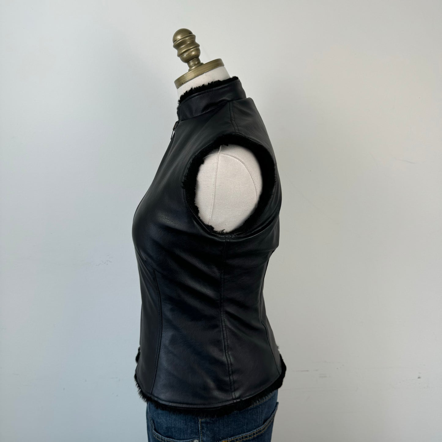 Leather Double Zip Vest