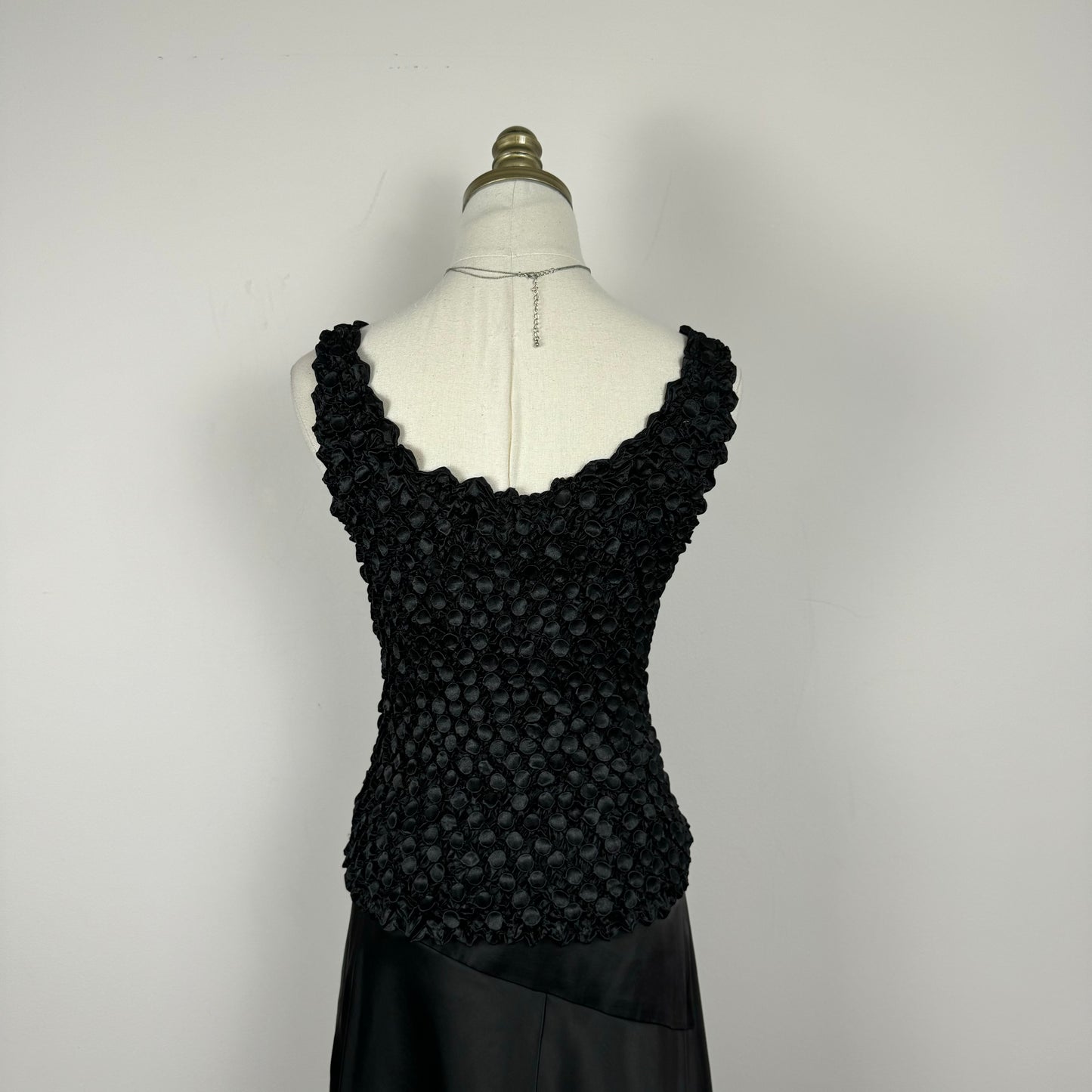 Vintage Black Textured Top