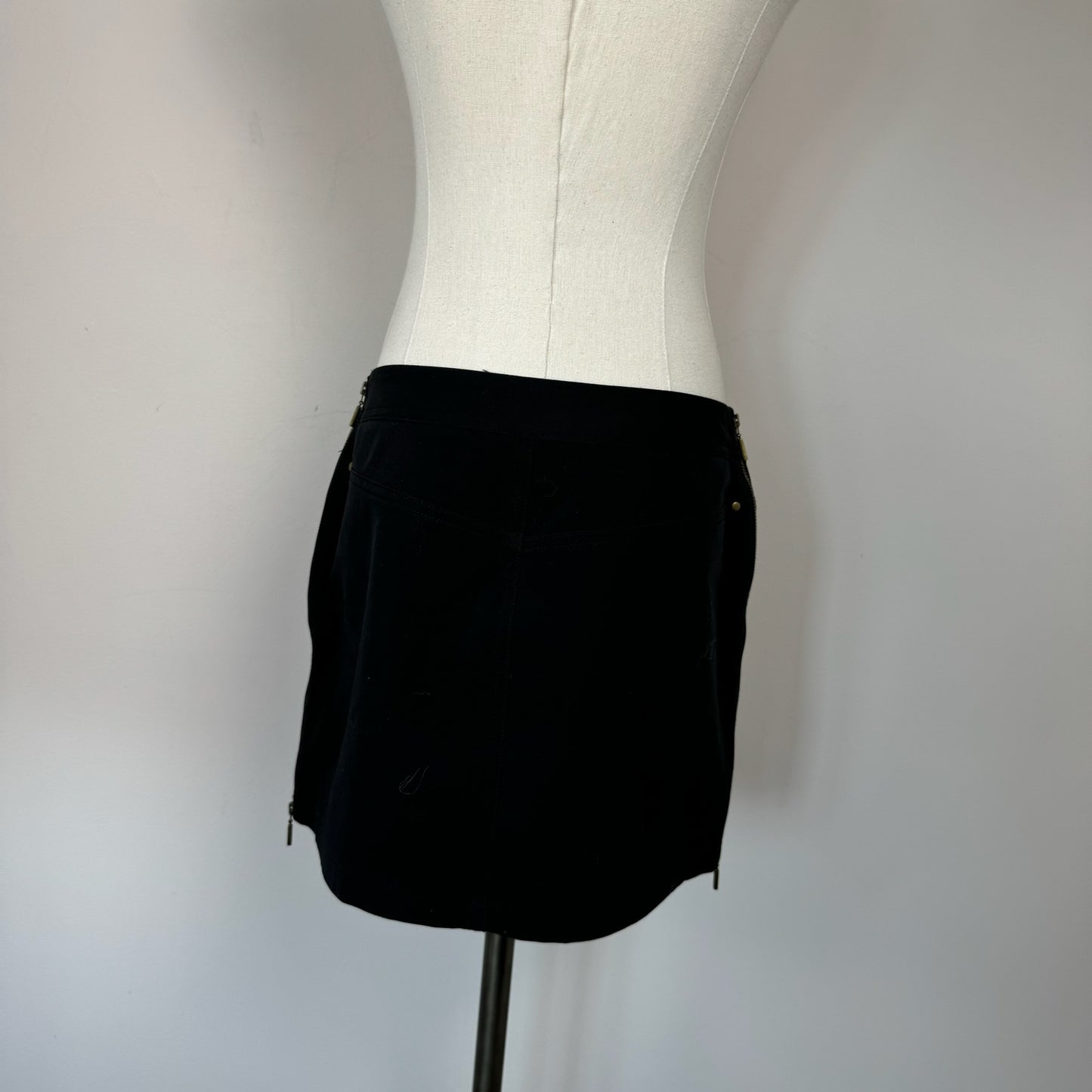 Black Gold Studded Mini Skirt
