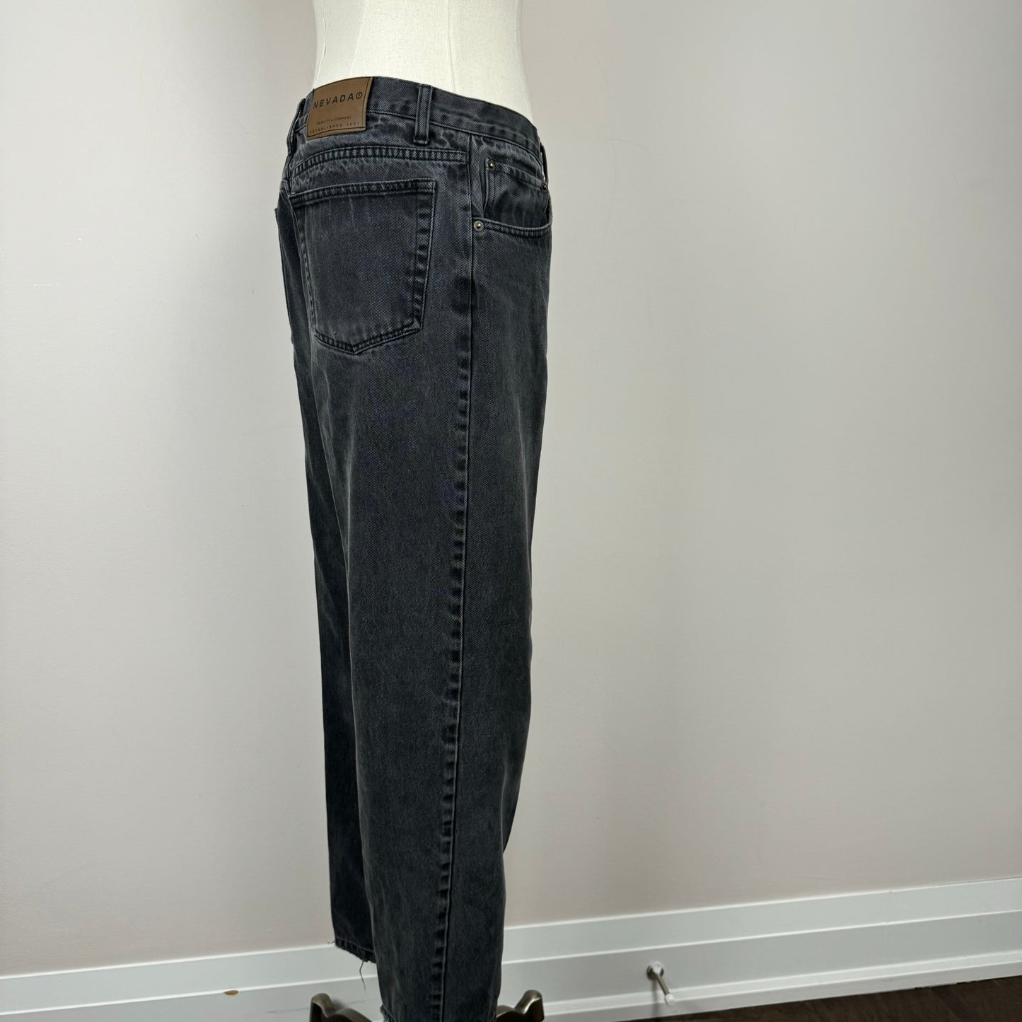 Vintage Charcoal Faded Straight Leg Jeans