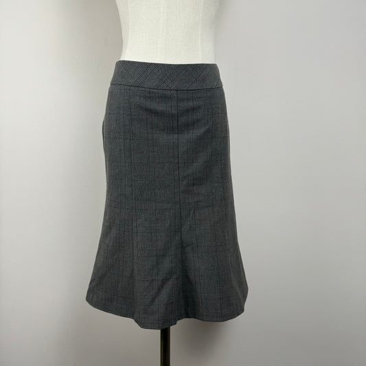 Vintage Grey Relaxed Pleated Midi Skirt