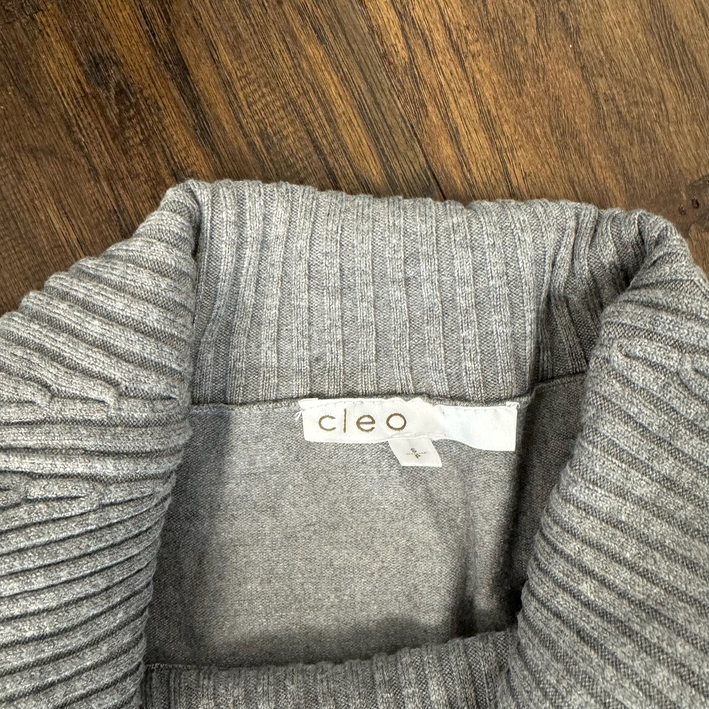 Grey Off Shoulder/Boatneck Knit Sweater