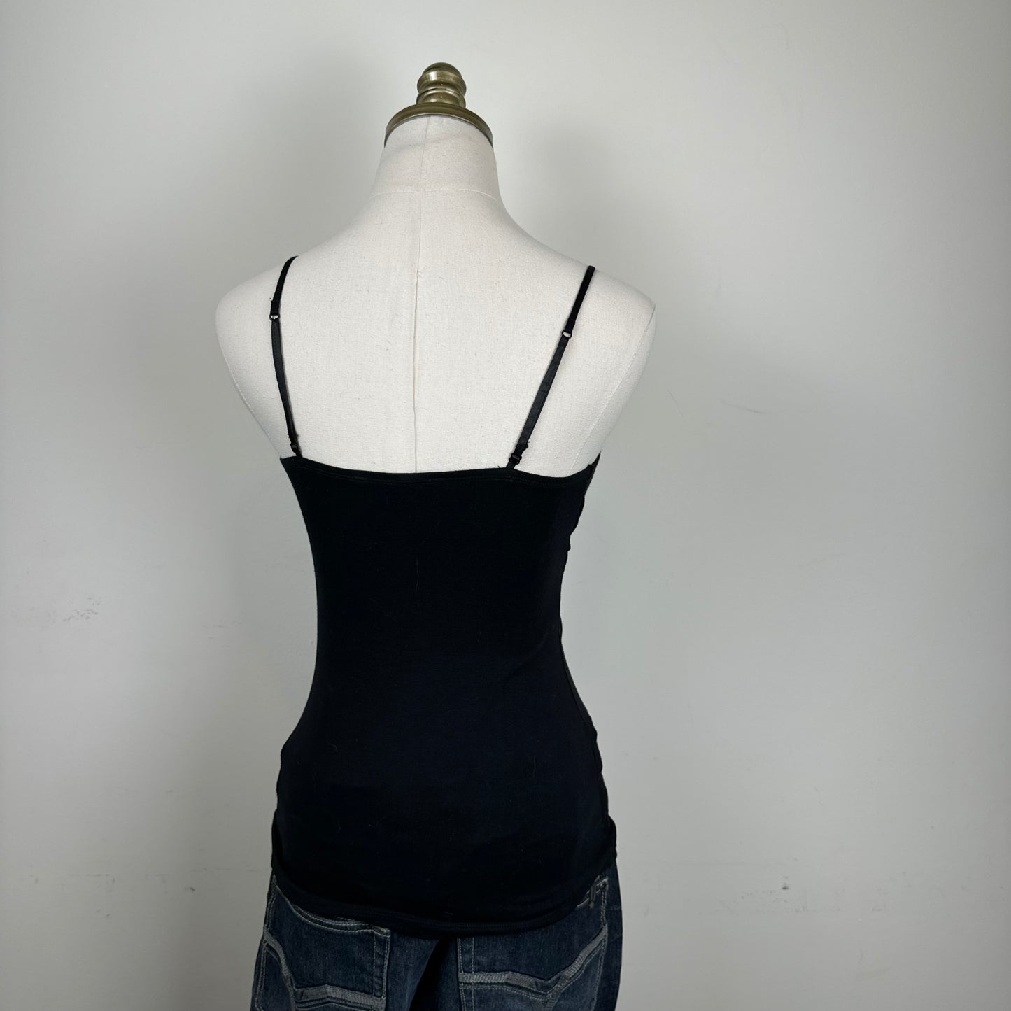 Black Babydoll Fitted Cami Top