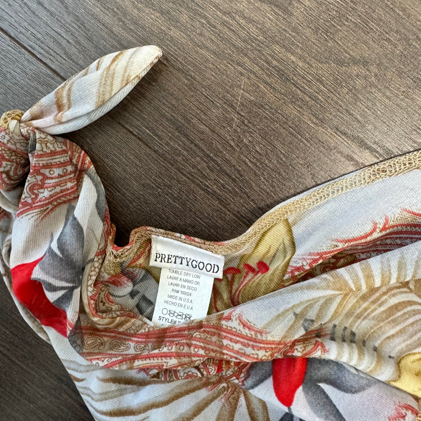 Vintage One Shoulder Floral Print Top
