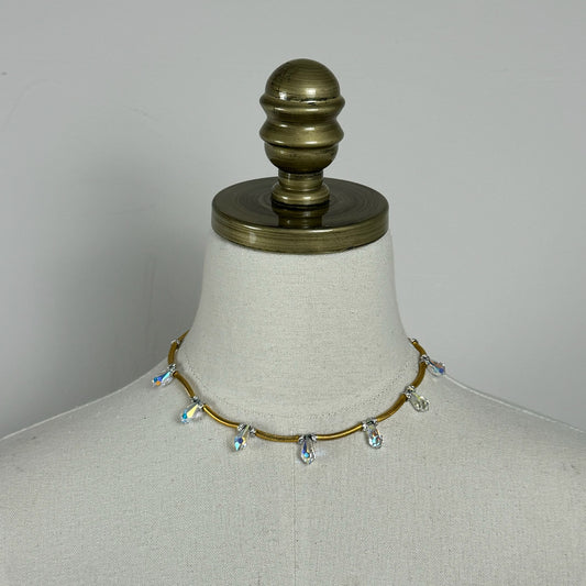 Golden Choker with Diamond Charms
