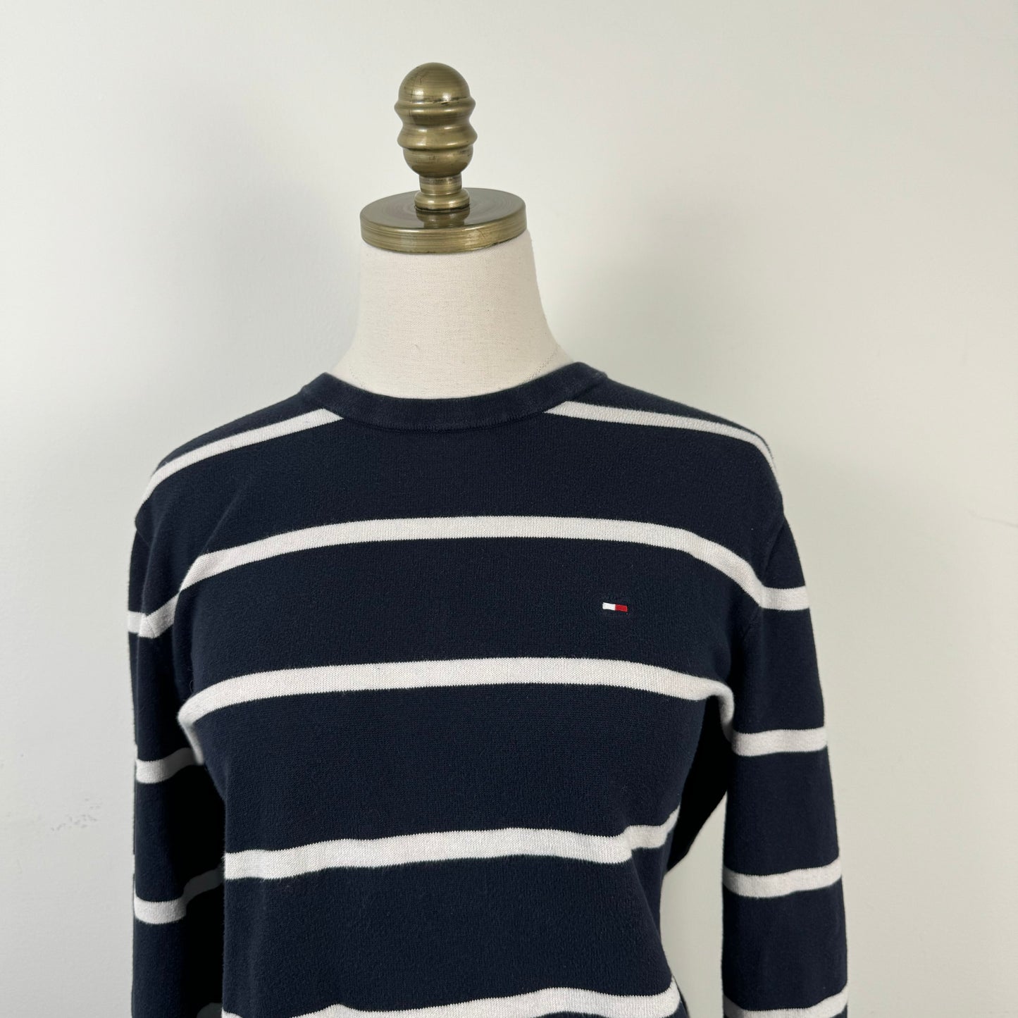 Tommy Striped Crewneck Knit Sweater